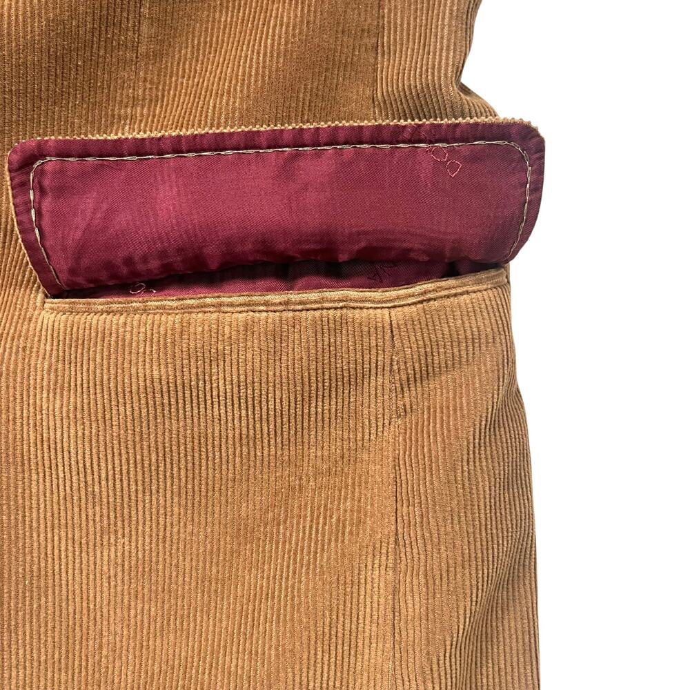 Dolce & Gabbana Camel Corduroy Blazer Men 42R Italy Cranberry Lining Retail$1200 - Picture 9 of 11